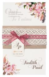 Faire Part Mariage Kraft Et Floral