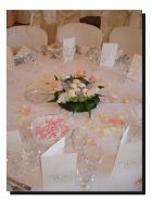 Centre de table rose de mariage